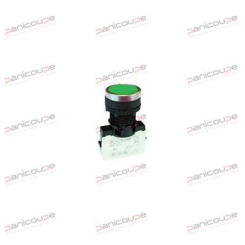 interrupteur marche - montage<BR/><BR/>Ø 22 mm, Braher BOUTON POUSSOIR MARCHE Ø22mm B photo du produit
