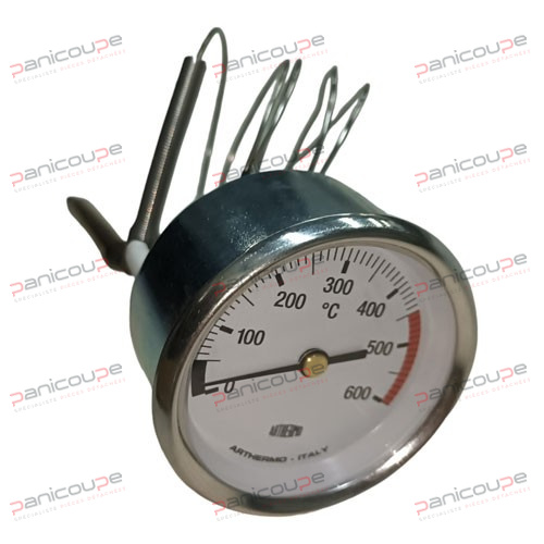 Thermomètre en métal avec capillaire longueur 970 mm et bulbe ø 8 x 80 mm THERMOMETRE 0-600°C DIAM.60 photo du produit