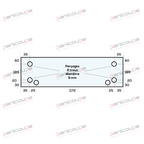 VITRE 1292 X 299 MM &ndash; VFPN16 photo du produit