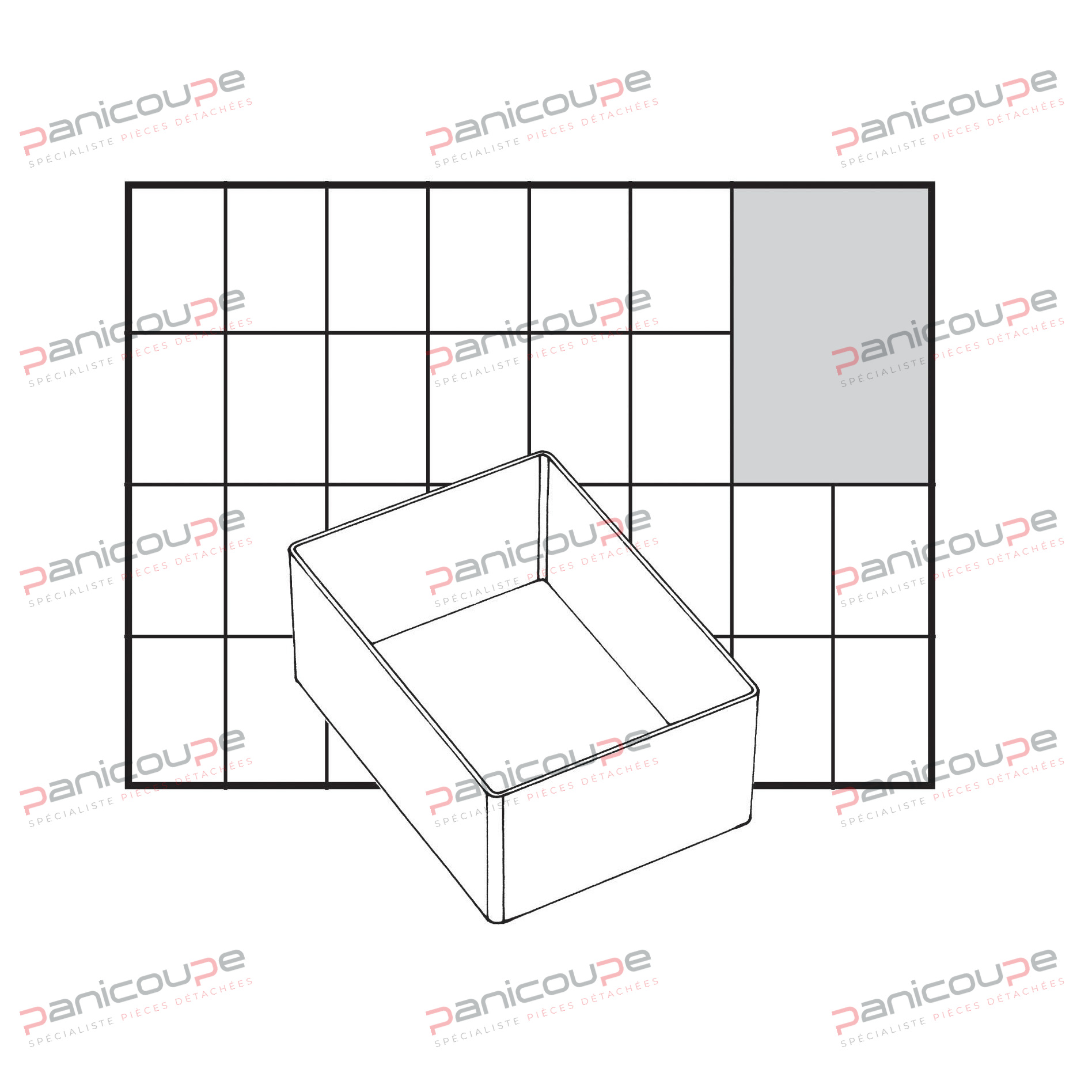 GODET POUR MALLETTE DE RANGEMENT 79 X 109 X 47 MM photo du produit