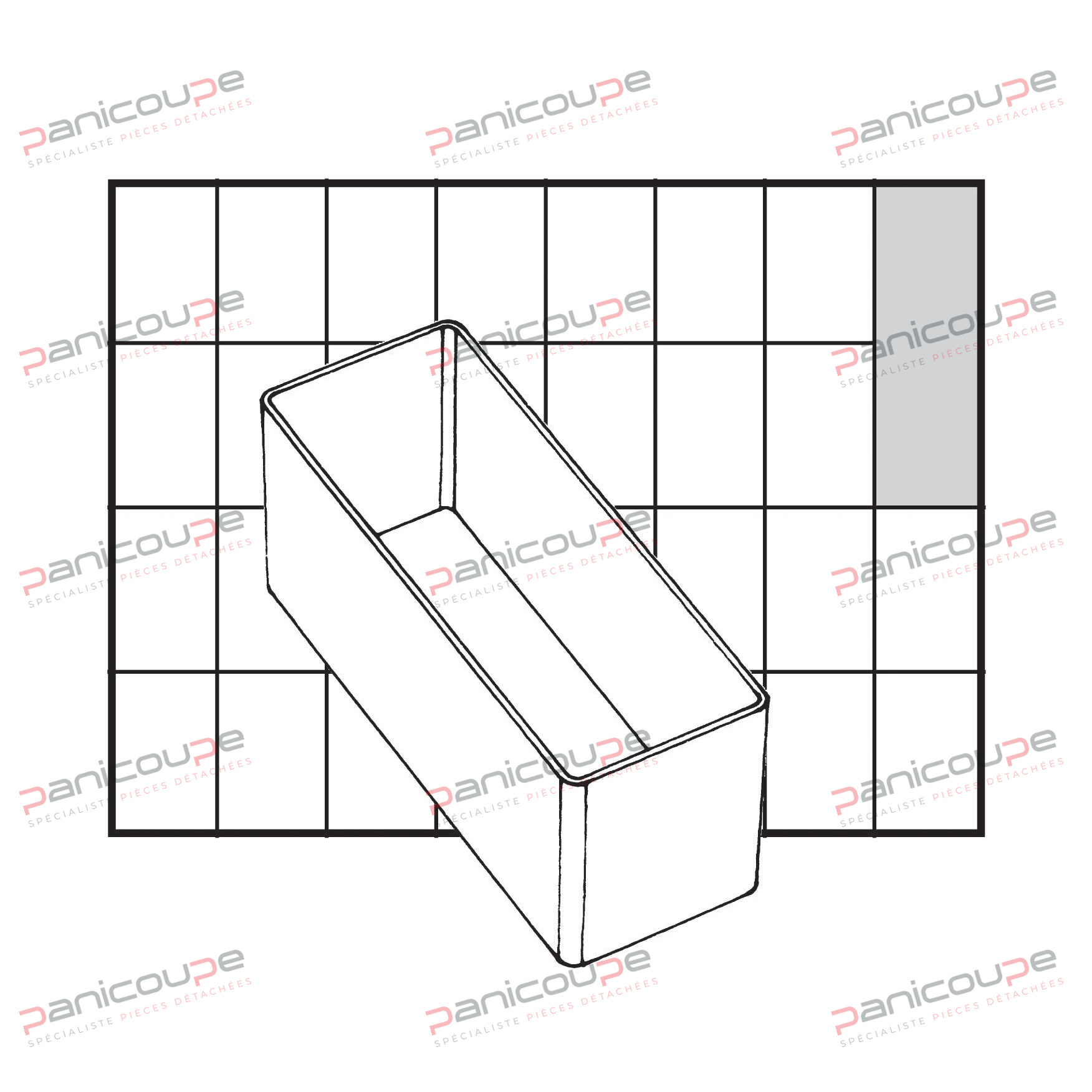 GODET POUR MALLETTE DE RANGEMENT 39 X 109 X 47 MM photo du produit