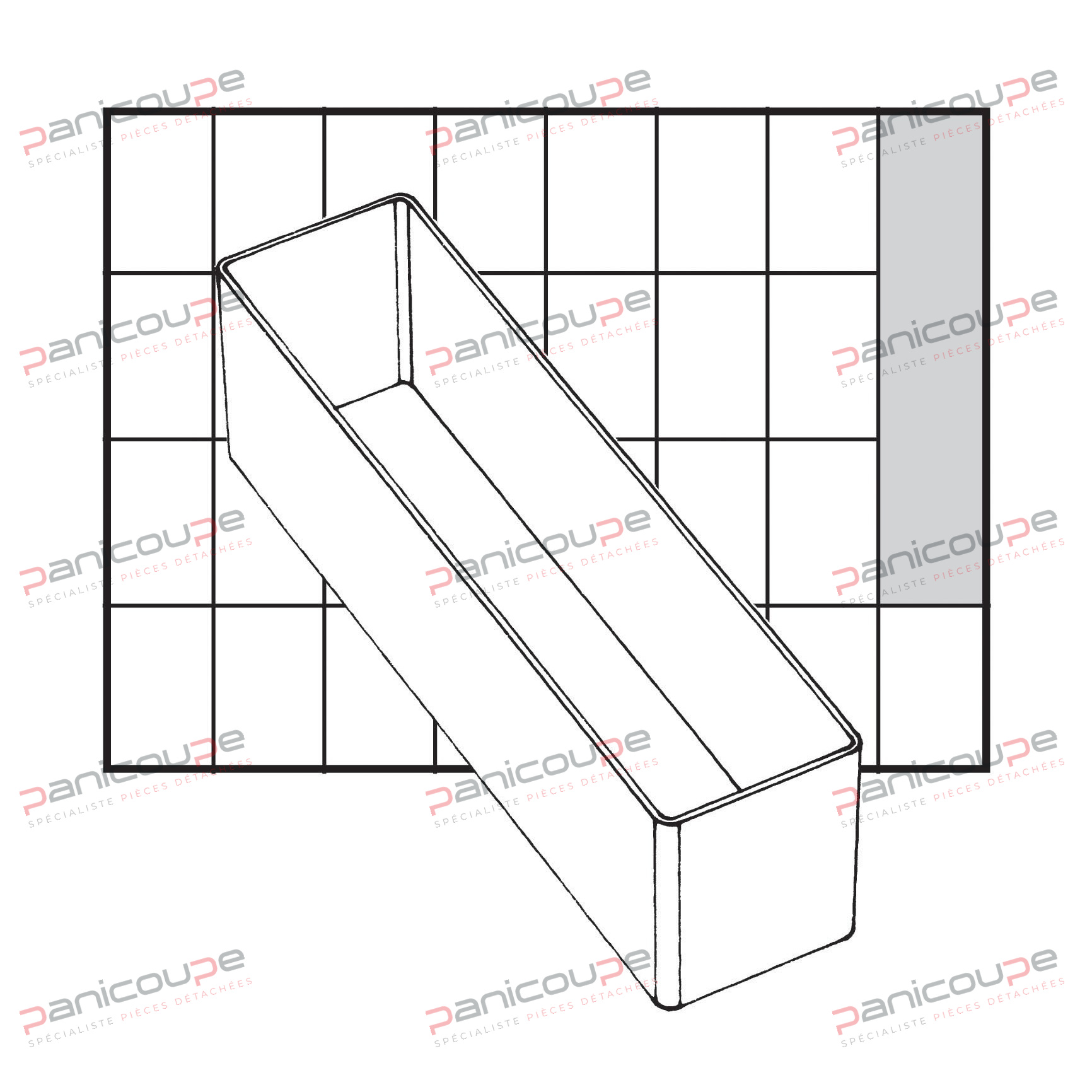 Godet 39 x 163 x 47 mm GODET POUR MALLETTE DE RANGEMENT 39 X 163 X 47 MM photo du produit