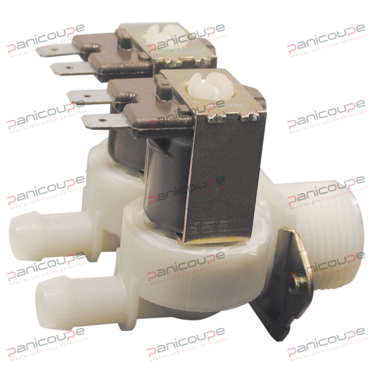 ELECTROVANNE DROITE CORPS PLASTIQUE 2 VOIES 180 &deg; photo du produit
