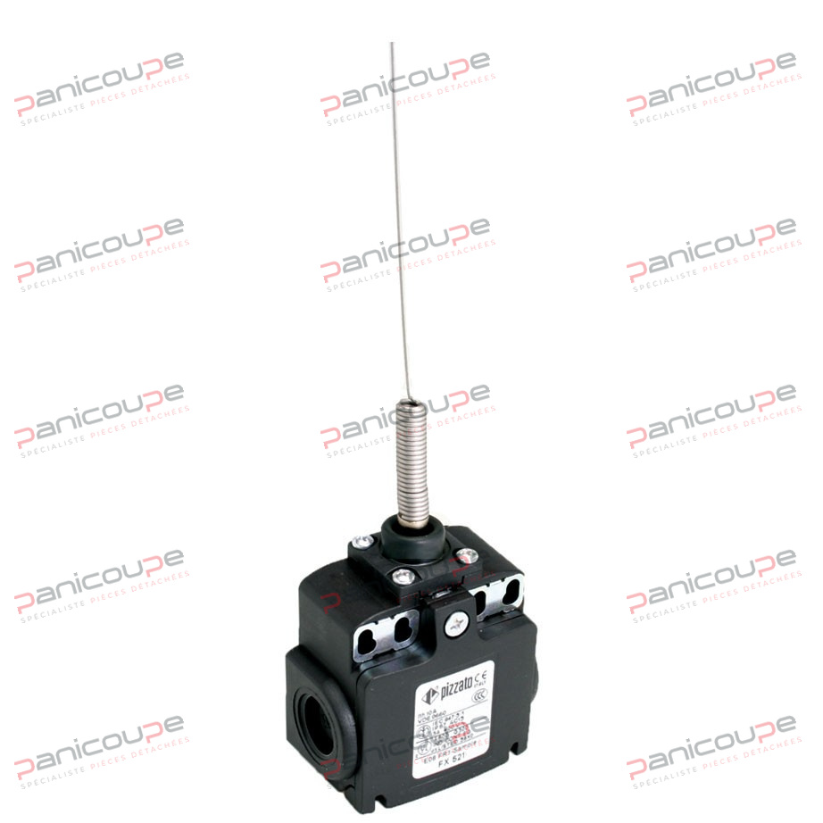 Boîtier en technopolymère renforcé à 2 conduits Contacts : 1 N/O + 1 N/F (6 A/250 VAC). Protection IP67. Température utilisation -25 à +80 °C. Tête orientable dans les 4 directions. Dimensions boîtier 56 x 58 mm. Fixation : 4 trous en partie haute entraxe 20, 22, 40 ou 42 mm. MODÈLE A TIGE SUR RESSORT photo du produit