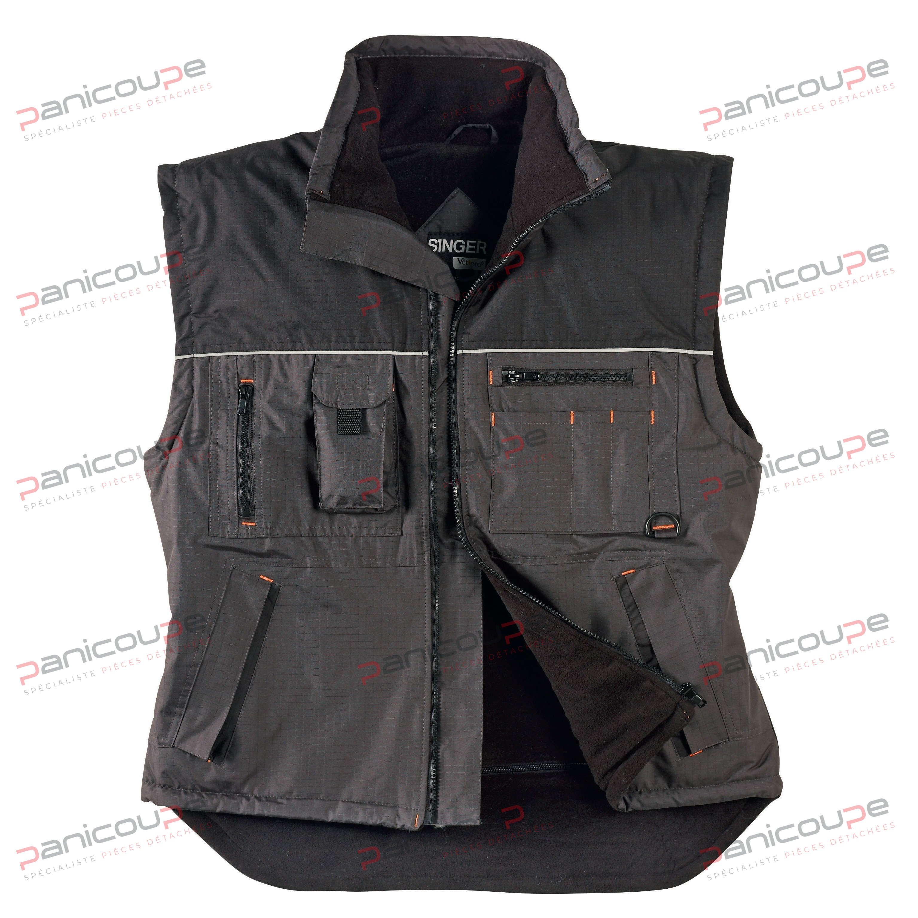 GILET GASPARE GRIS/NOIR T-2XL photo du produit