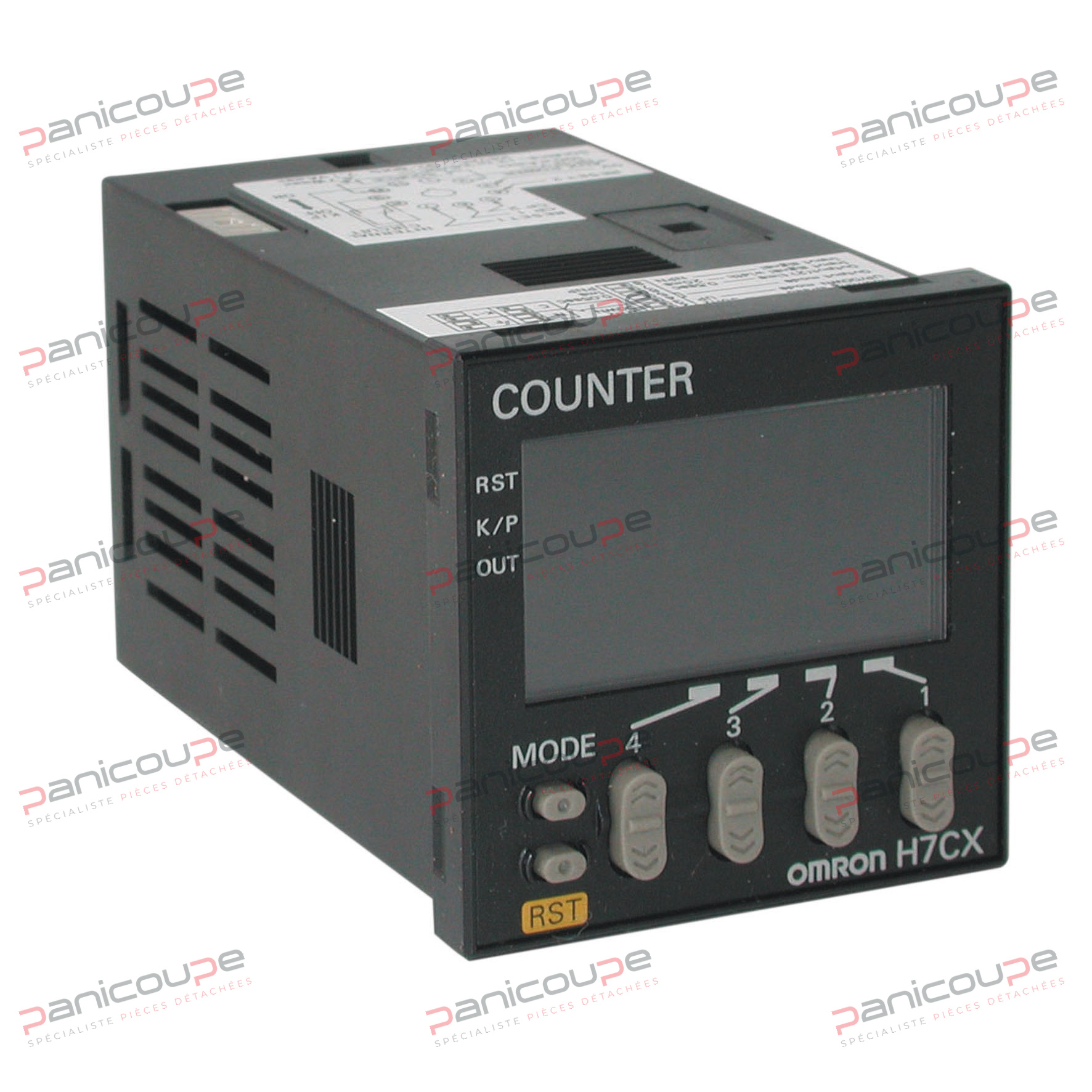 Modèle souvent monté sur peseuses. Affichage LCD. Contact inverseur 3 A/250 VAC. Raccordement par socle undécal (11 broches) Format 48 x 48 mm façade. Alimentation 100 à 240 Vac<BR/><BR/><BR/><BR/>H7CX-A114230 : Compteur H7CX-A114 - 100 à 240 V COMPTEUR ÉLECTRONIQUE H7CX-A114 photo du produit