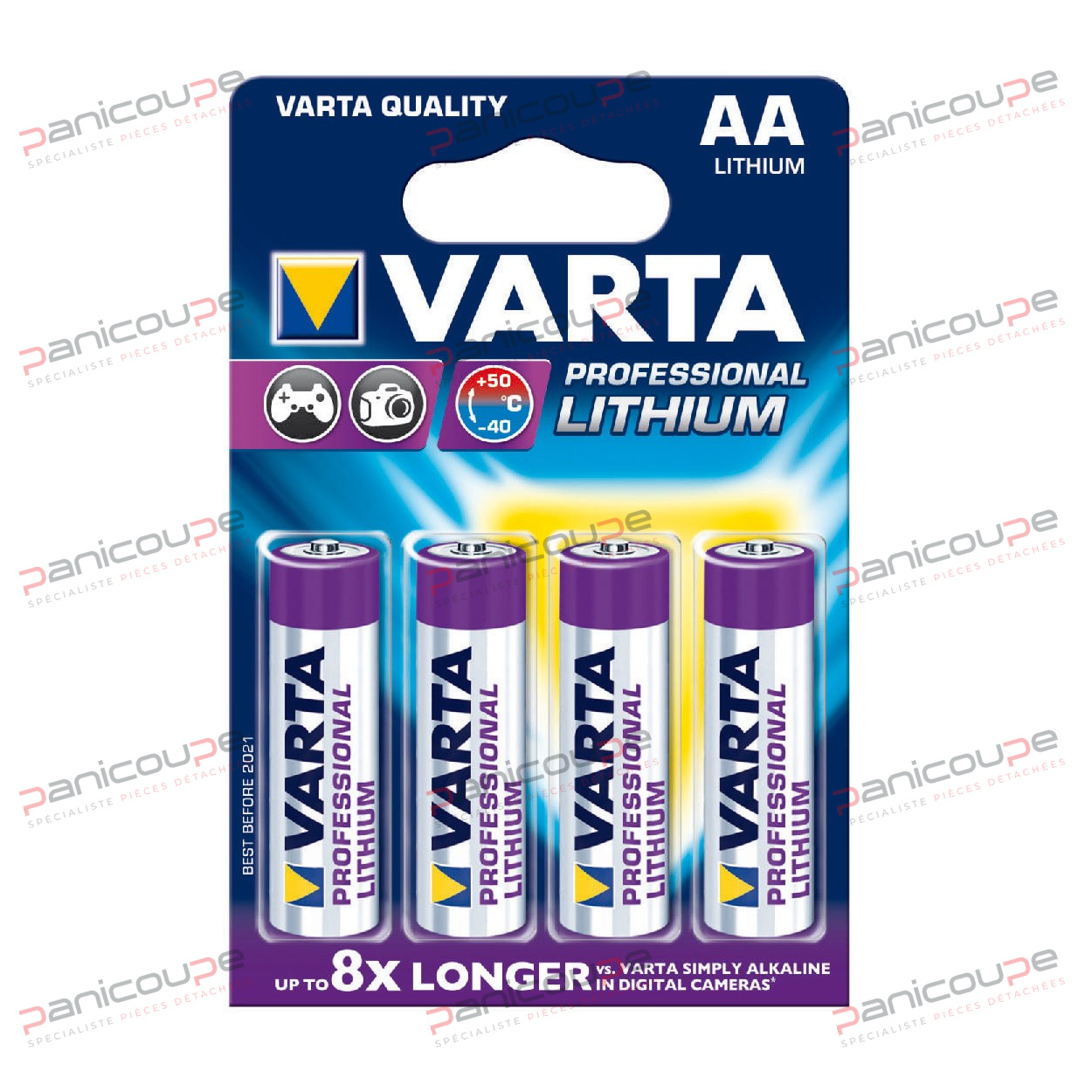 BLISTER 4 PILES LITHIUM AA - 1,5 V photo du produit