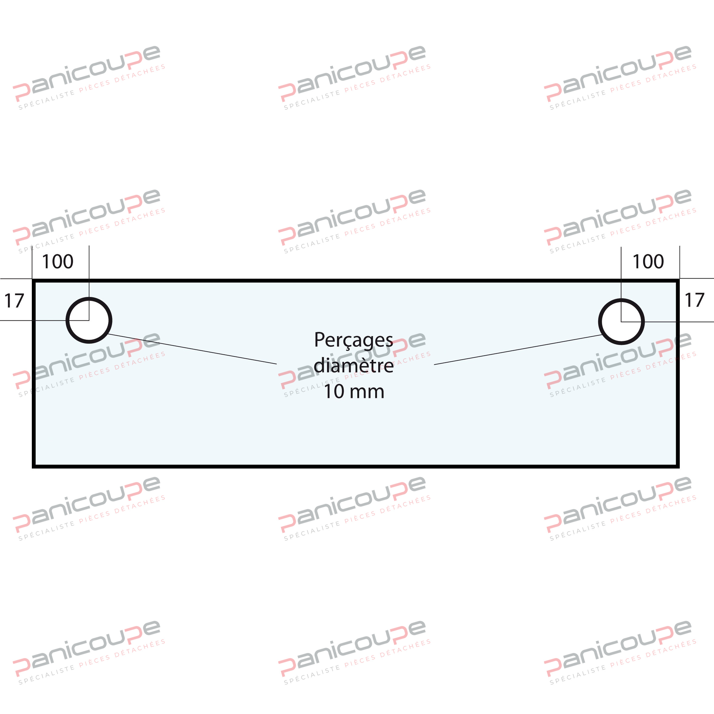 VITRE 720 X 190 X 6 MM - VF19 photo du produit