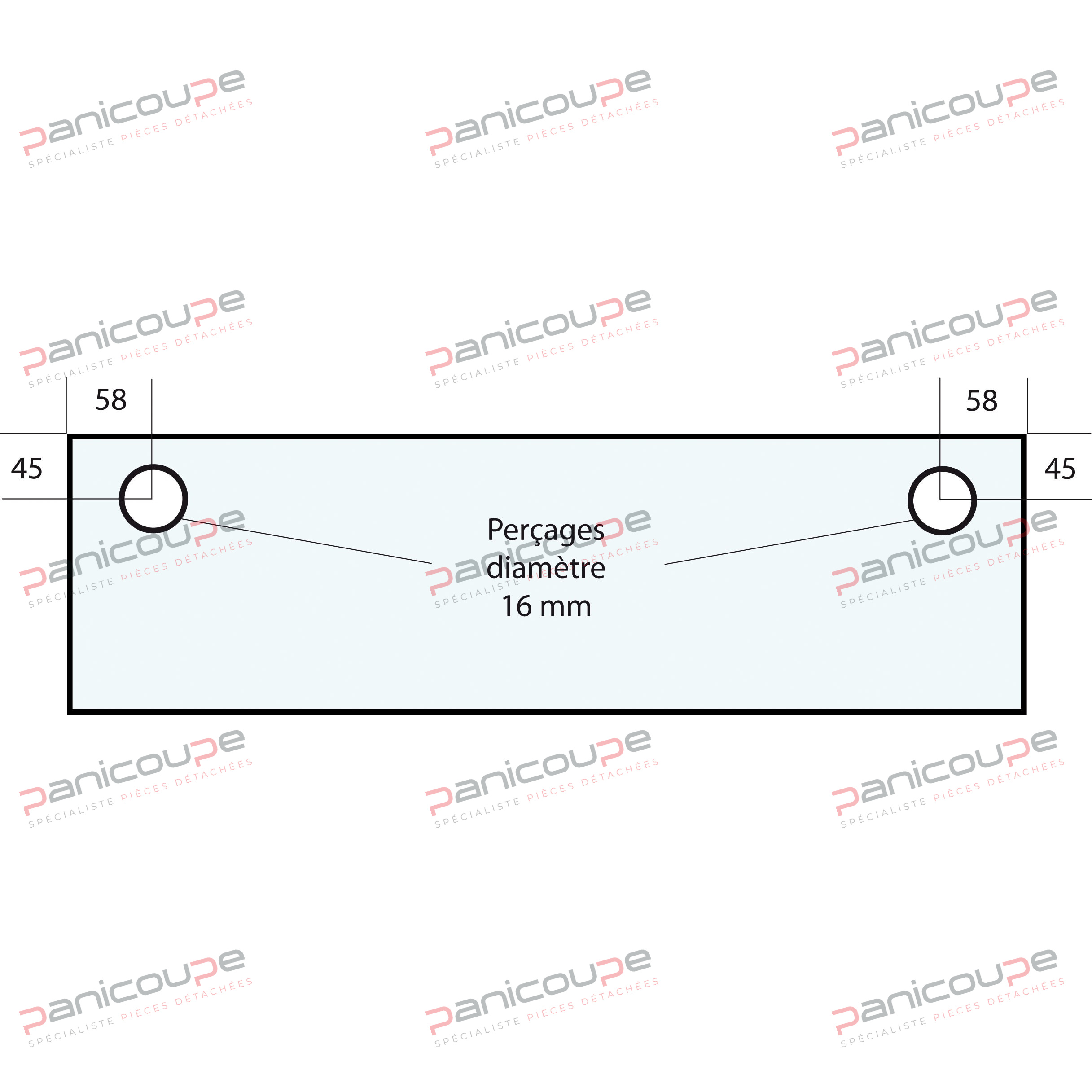VITRE 756 X 210 X 5 MM - VF1 photo du produit