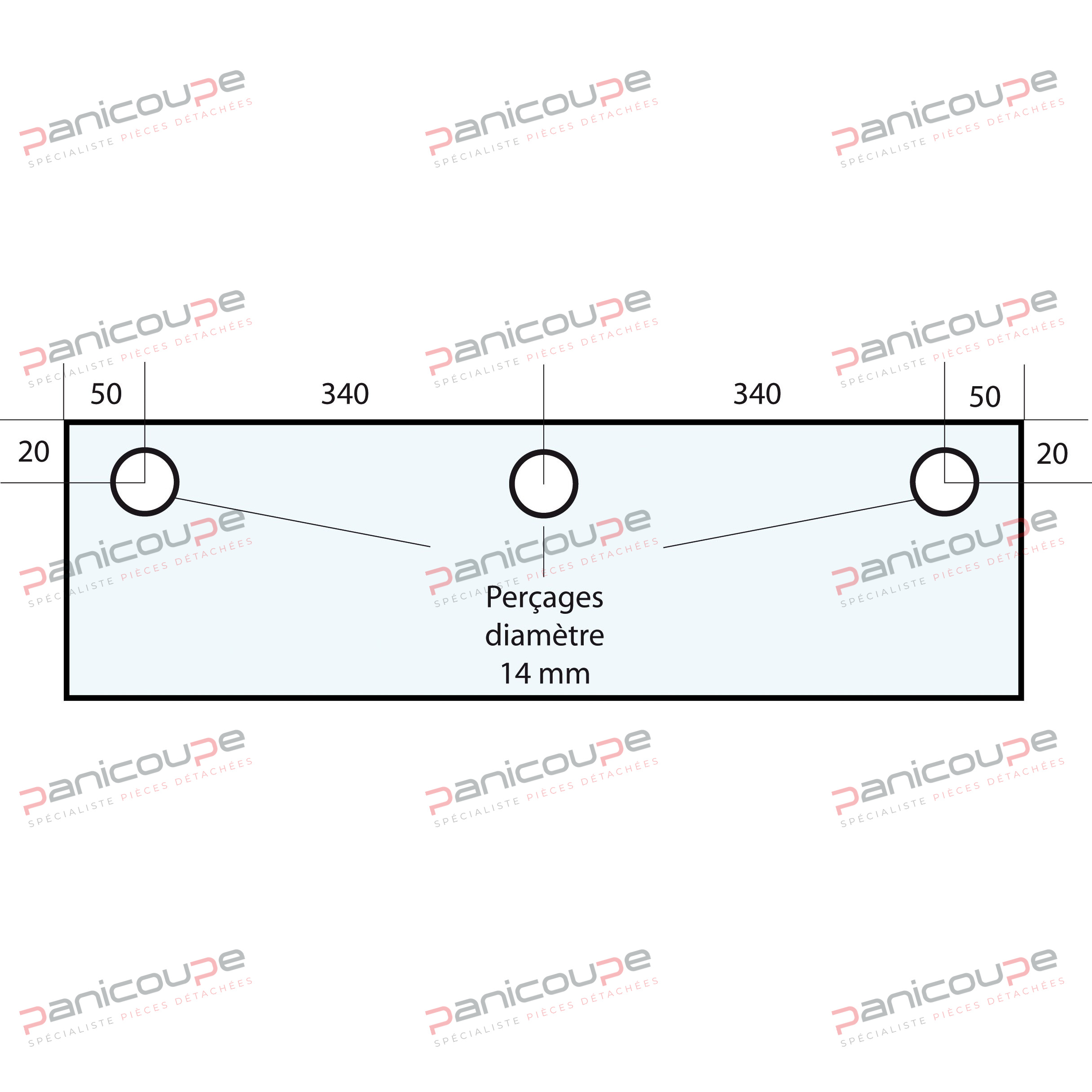 VITRE 780 X 282 X 10 MM - VF38 photo du produit