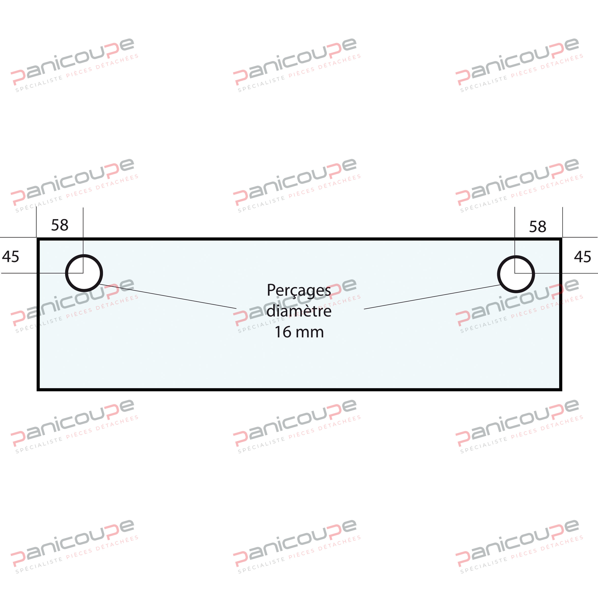 VITRE 614 X 290 X 5 MM - VF52 photo du produit