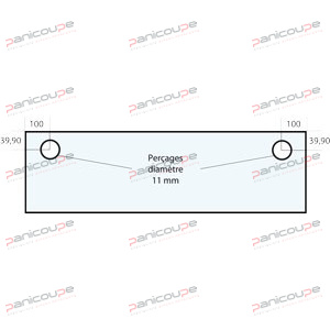 VITRE 635 x 192 x 6 mm - VF61 photo du produit