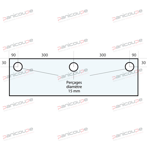 VITRE 780 X 305 X 8 MM - VF65 photo du produit