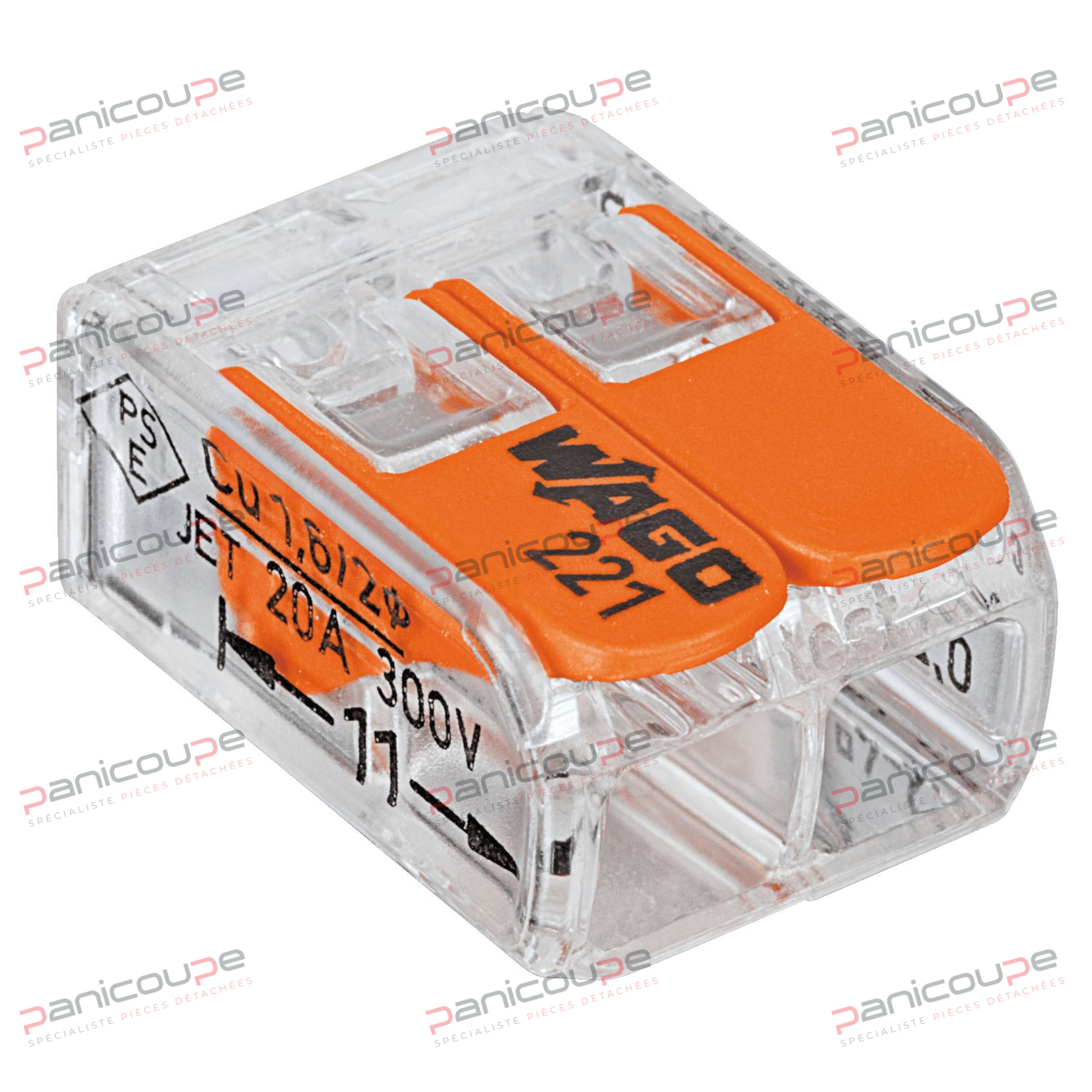Souple : 0,14 - 4 mm2<BR/><BR/>Rigide : 0,2 - 4 mm2 BORNE 2 CONDUCTEURS TRANSPARENT photo du produit