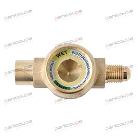 Avec indicateur d’humidité - Ø de la lentille 31,5 mm TS : -30 à +110 °C. PS : 45 bars. <BR/>Section 3/8” - Hauteur : 30 mm - Longueur : 74 mm VOYANTS LIQUIDE RACCORDS SAE FLARE MF photo du produit