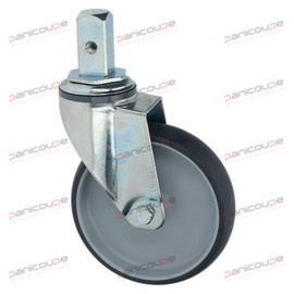 ROULETTE 125 TIGE CARR&Eacute;E 22X22 MM SANS FREIN photo du produit