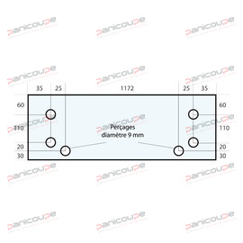 VITRE 1292 X 200 MM &ndash; VFPN1422 photo du produit