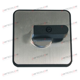 Plastron 48 x 48 mm avec petite manette pour carré de 5 MANETTE AVEC PLASTRON POUR COMMUTATEURS photo du produit