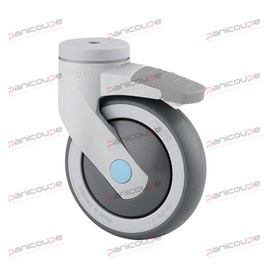 ROULETTES PIVOTANTES CHAPE &Agrave; OEIL SYNTHETIQUE AVEC FREIN photo du produit