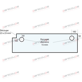 VITRE 715 X 200 X 5 MM - VF11 photo du produit