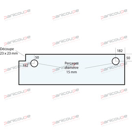 VITRE 715 X 250 X 5 MM - VF12 photo du produit