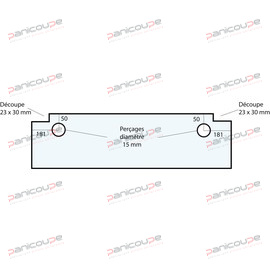 VITRE 711 X 200 X 5 MM - VF13 photo du produit