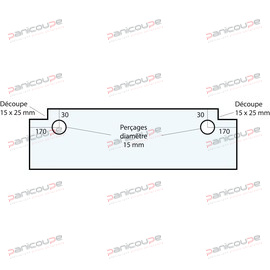 VITRE 684 X 218 X 6 MM - VF17 photo du produit