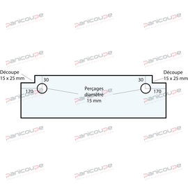 VITRE 684 X 268 X 6 MM - VF18 photo du produit