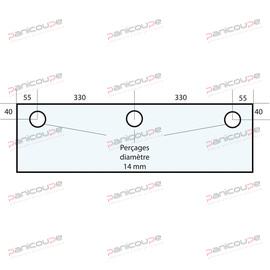 VITRE 770 X 250 X 10 MM - VF26 photo du produit