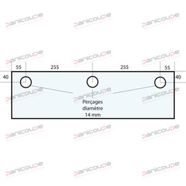 VITRE 620 X 250 X 10 MM - VF27 photo du produit
