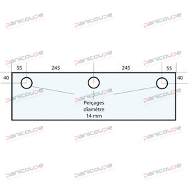 VITRE 600 X 210 X 10 MM - VF28 photo du produit