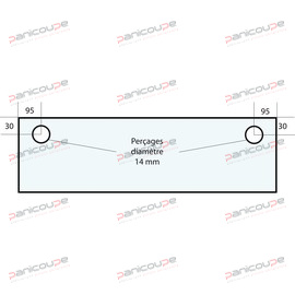 VITRE 605 X 230 X 6 MM - VF29 photo du produit