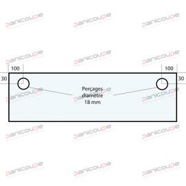 Dimensions : 865 x 250 mm - Epaisseur : 5 mm VITRE 865 X 250 X 5 MM – VF31 photo du produit