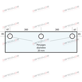 VITRE 614 X 300 X 10 MM - VF34 photo du produit