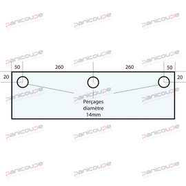 VITRE 620 X 282 X 10 MM - VF36 photo du produit