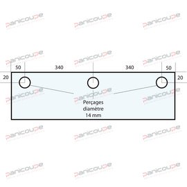 VITRE 780 X 282 X 10 MM - VF38 photo du produit