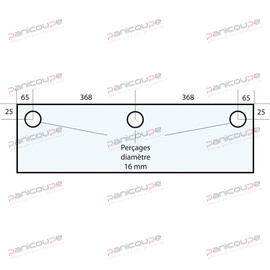 VITRE 866 X 300 X 8 MM - VF40 photo du produit
