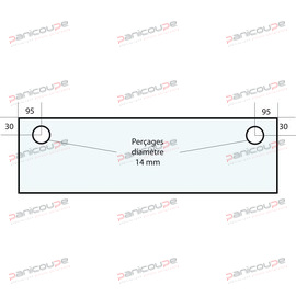 VITRE 605 X 280 X 6 MM - VF49 photo du produit