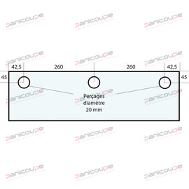 VITRE 605 X 300 X 10 MM - VF60 photo du produit