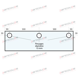 VITRE 780 X 305 X 8 MM - VF65 photo du produit