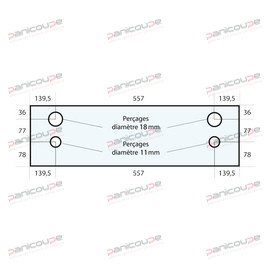 VITRE 836 X 191 X 6 MM &ndash; VF70 photo du produit