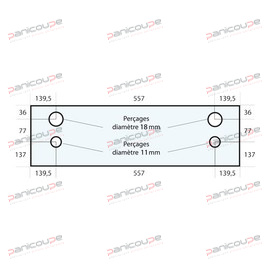 VITRE 836 X 250 X 6 MM &ndash; VF71 photo du produit