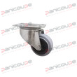 ROULETTES PIVOTANTES AVEC PLATINES INOX SANS FREIN photo du produit